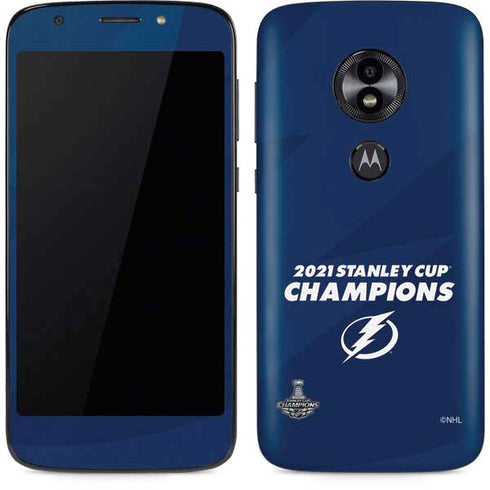 NHL 2021 Stanley Cup Champions Tampa Bay Lightning Moto E5 Play Skin